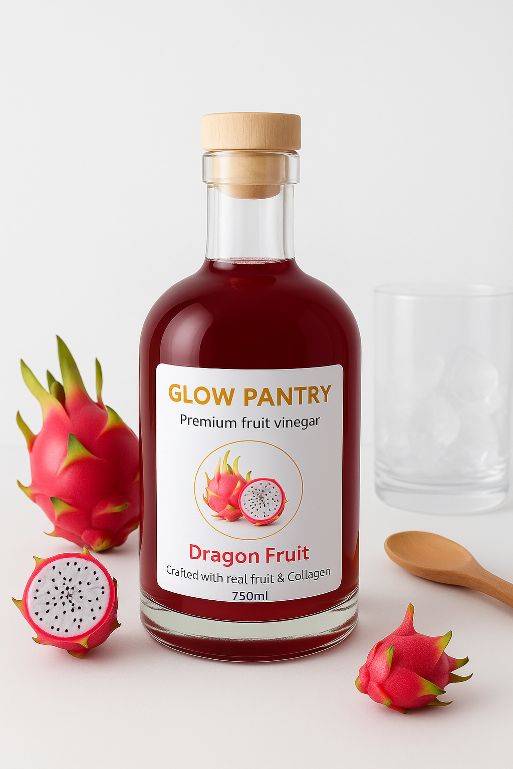 Dragon fruit vinegar with Collagen