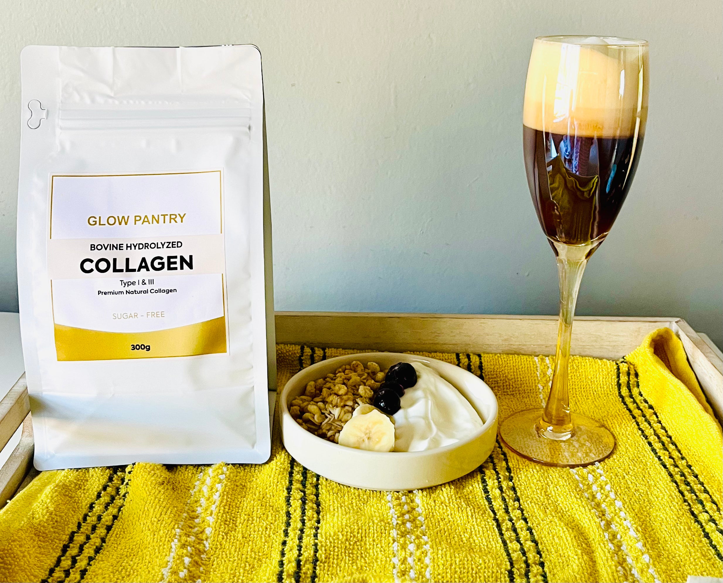 Glow Pantry Bovine Hydrolyzed Collagen (300g) 30 servings